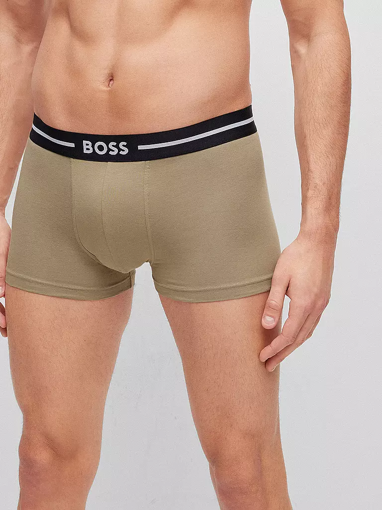 BOSS | Pantaloni confezione da 3 nero oliva fantasia |