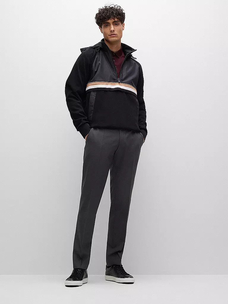 BOSS | Pantaloni da abito slim fit GENUIUS | Nero