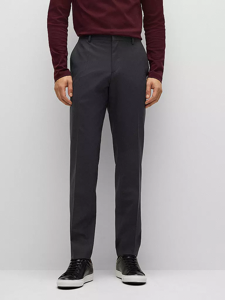 BOSS | Pantaloni da abito slim fit GENUIUS | Nero