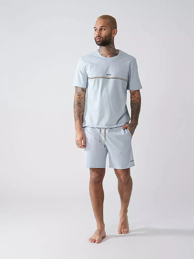 BOSS | Pantaloni da pigiama - Shorts | Blu chiaro