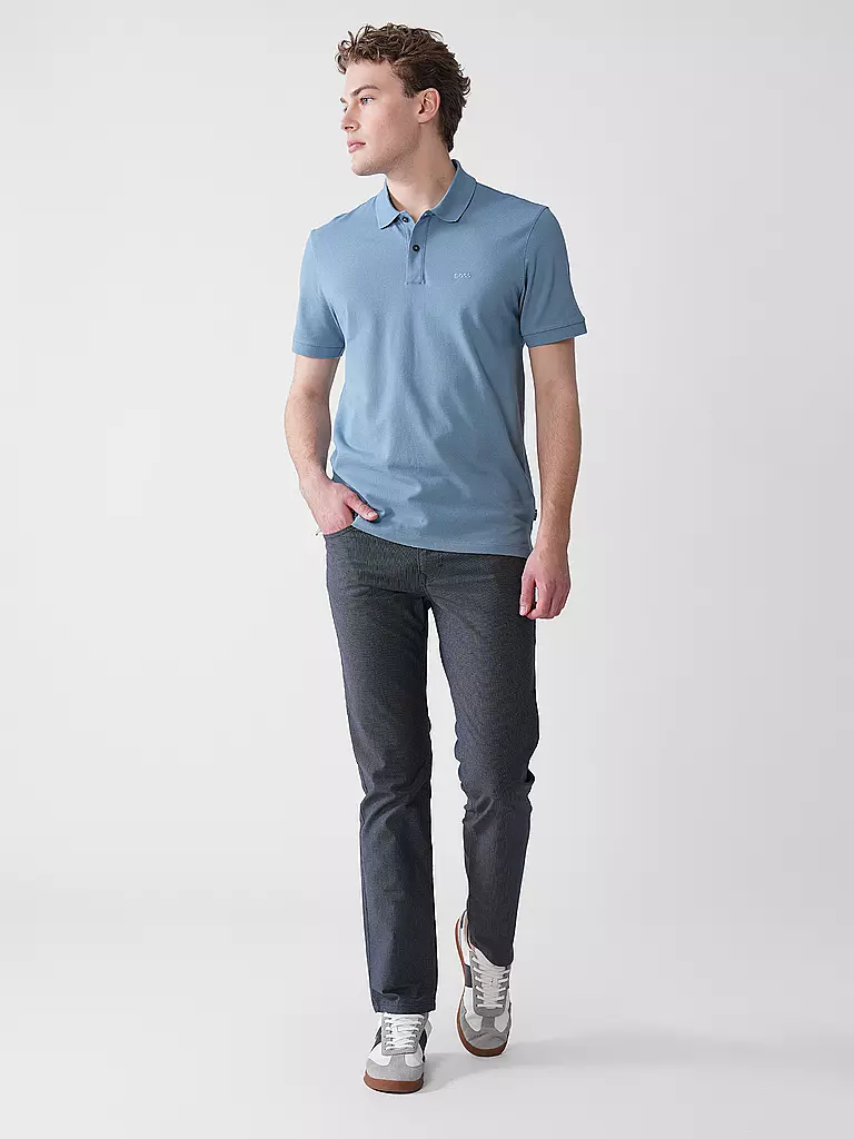 BOSS | Polo regular fit PALLAS | Blu chiaro
