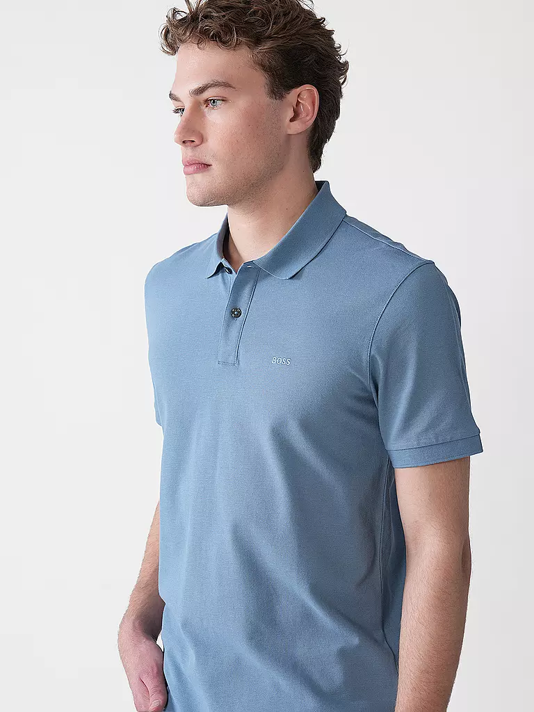 BOSS | Polo regular fit PALLAS | Blu chiaro