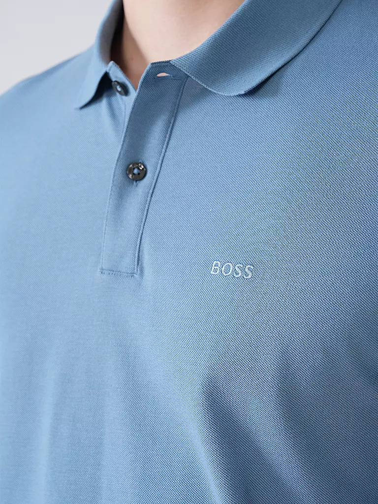 BOSS | Polo regular fit PALLAS | Blu chiaro