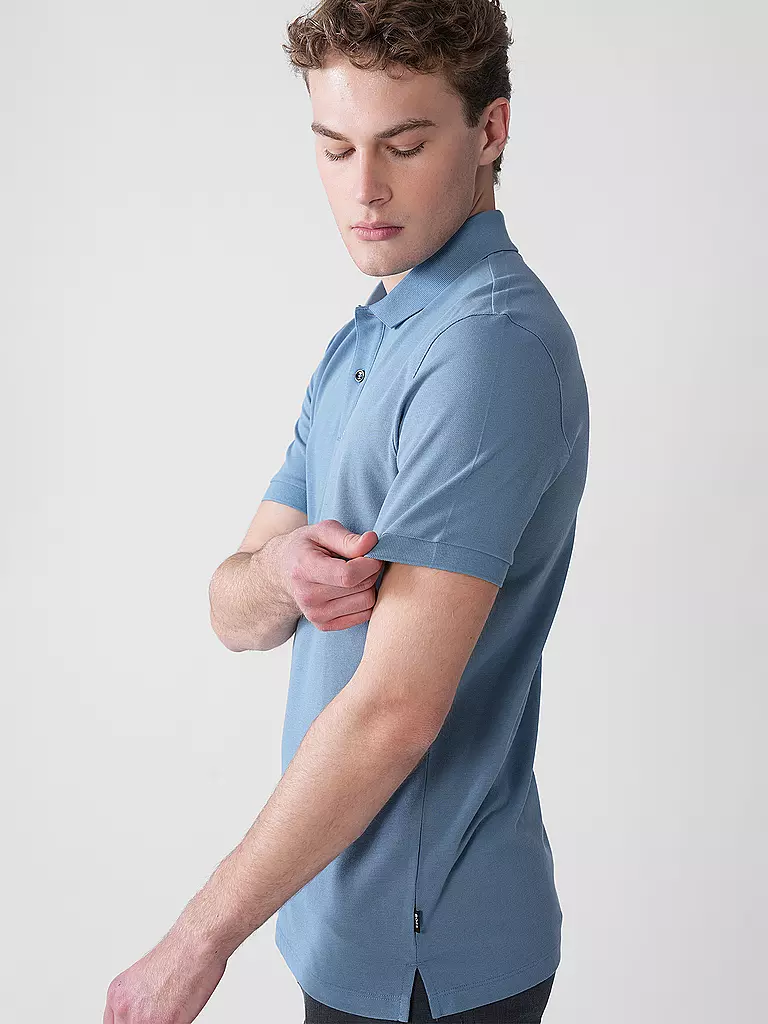 BOSS | Polo regular fit PALLAS | Blu chiaro