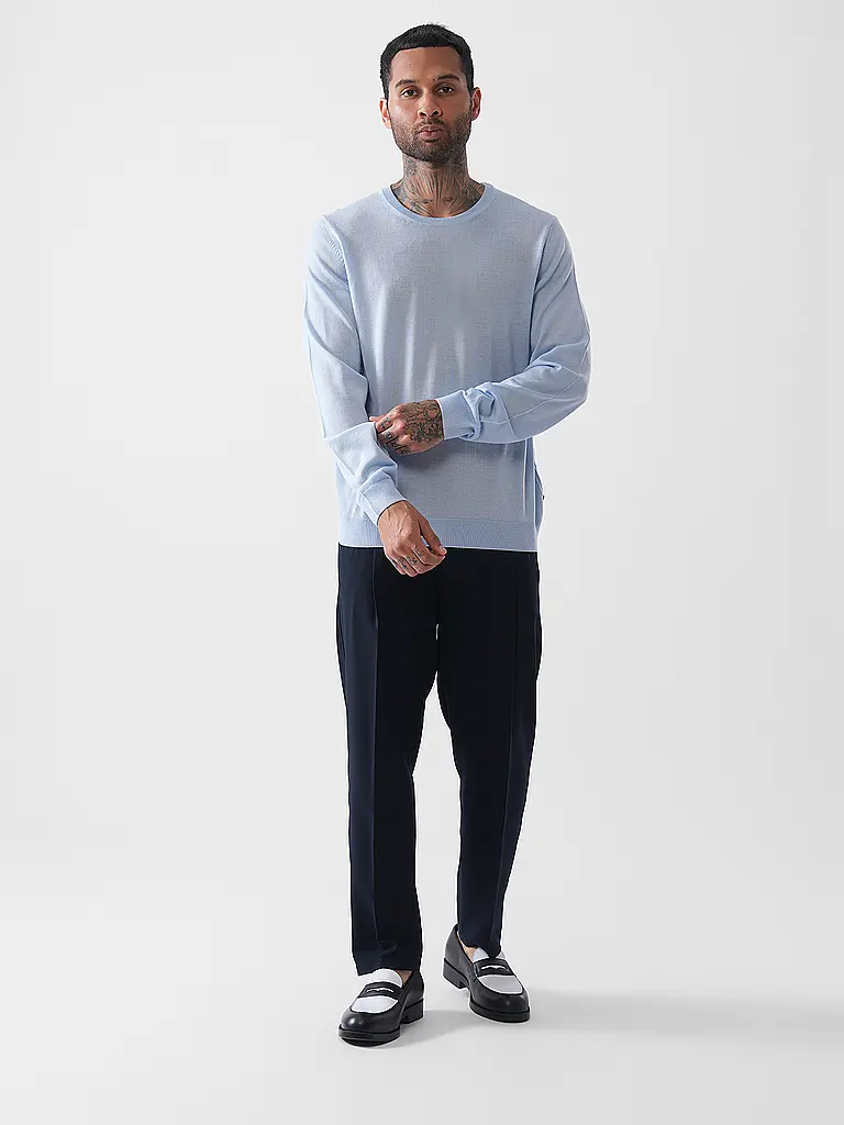 BOSS | Pullover Slim Fit LENO-P | Blu chiaro