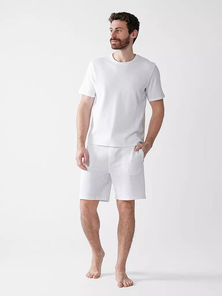 BOSS | Pyjamahose - Shorts | Bianco