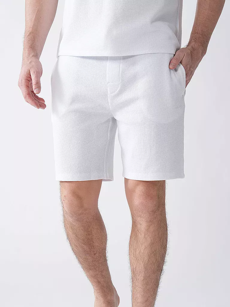 BOSS | Pyjamahose - Shorts | Bianco