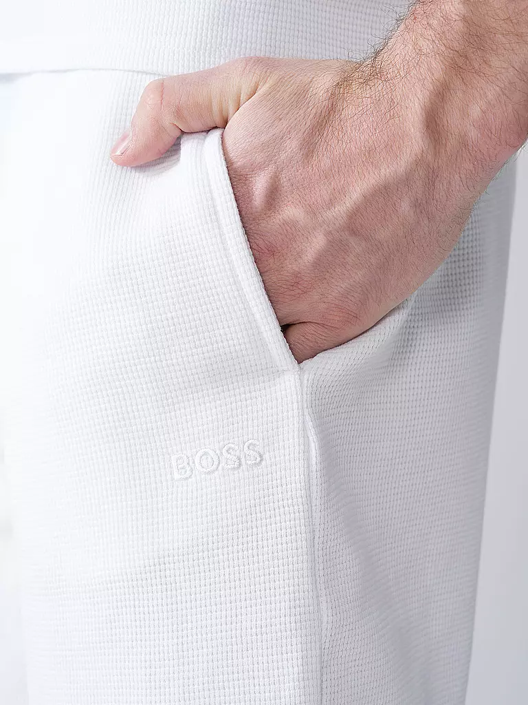 BOSS | Pyjamahose - Shorts | Bianco