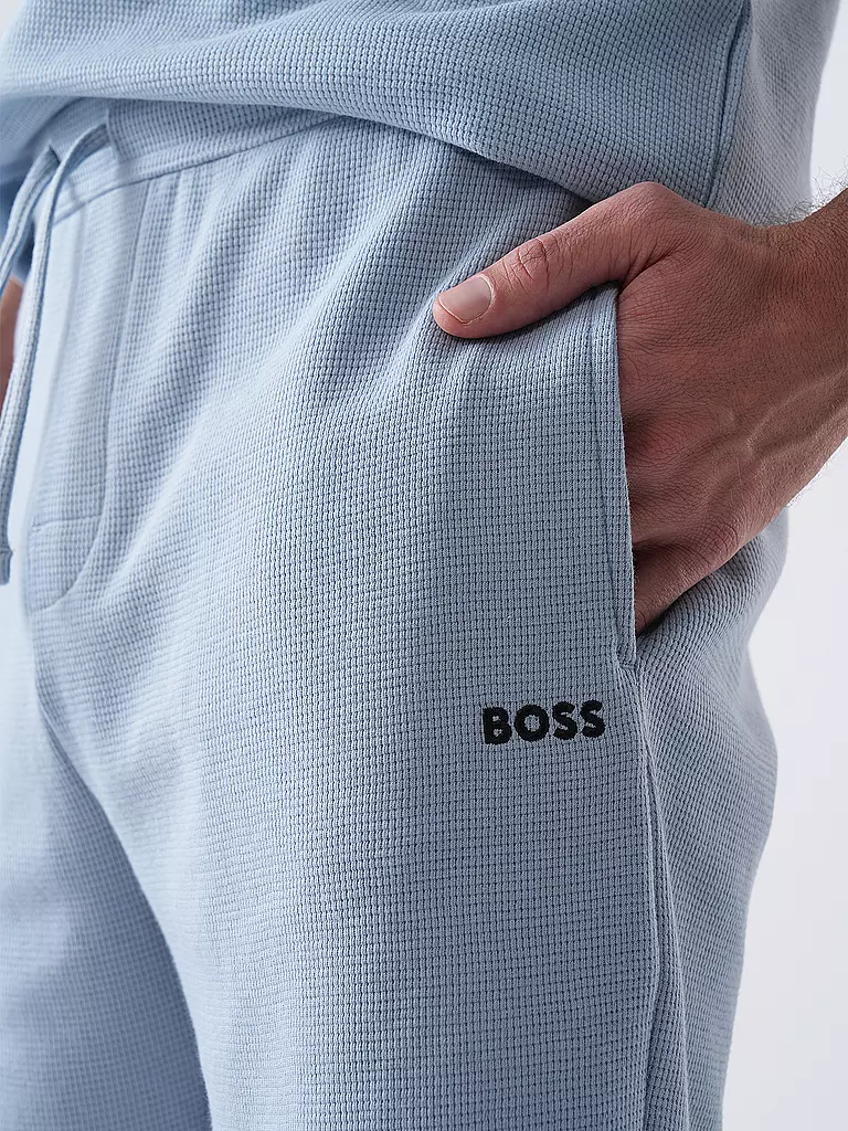 BOSS | Pyjamahose - Shorts | Blu chiaro
