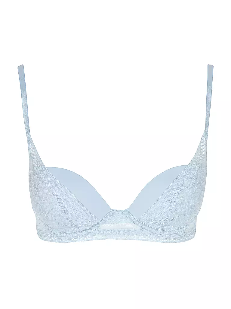 BOSS | Reggiseno con ferretto HALF PAD_PEONY LACE azzurro | Blu chiaro