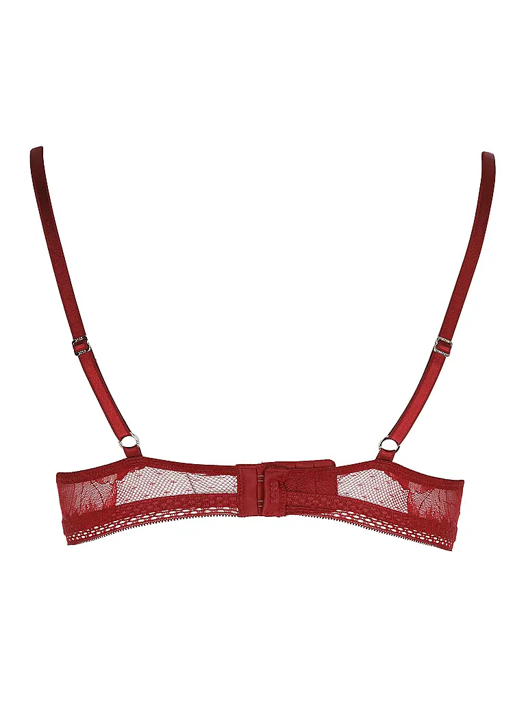 BOSS | Reggiseno push-up PEONY LACE | Rosso scuro