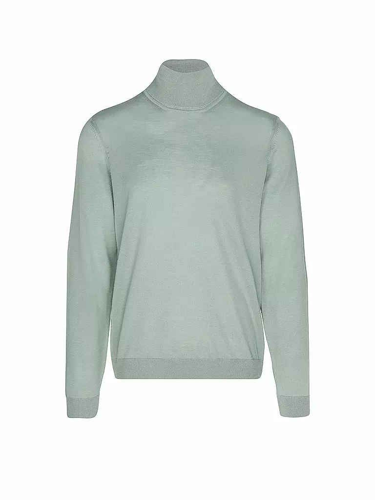 BOSS | Rollkragenpullover Slim Fit MUSSO | Verde chiaro