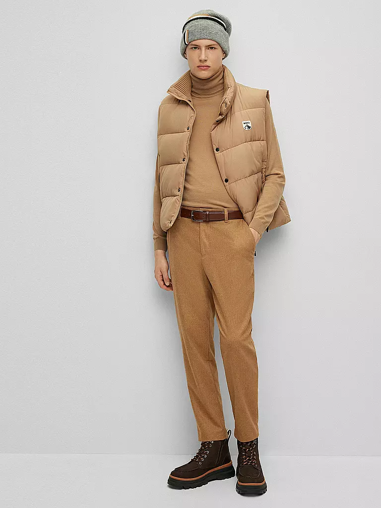 BOSS | Rollkragenpullover Slim Fit MUSSO | Cammello