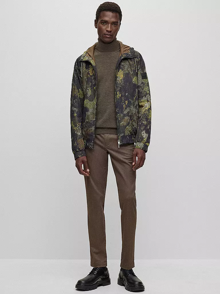 BOSS | Rollkragenpullover Slim Fit MUSSO | Oliva