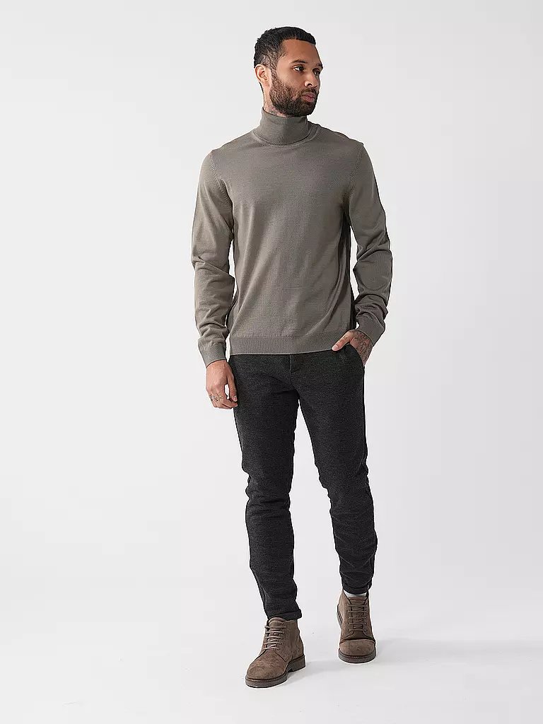 BOSS | Rollkragenpullover Slim Fit MUSSO | Verde