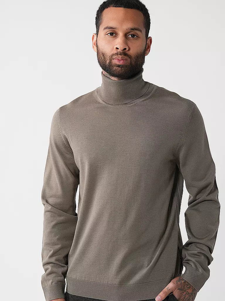 BOSS | Rollkragenpullover Slim Fit MUSSO | Verde