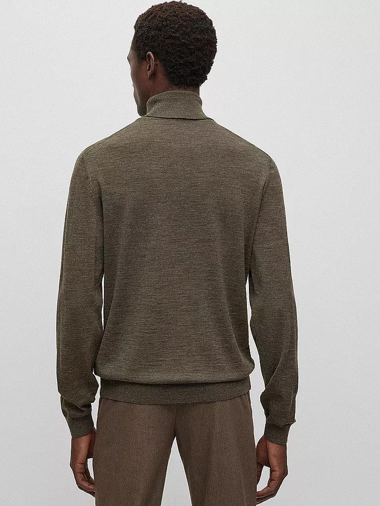 BOSS | Rollkragenpullover Slim Fit MUSSO | Oliva