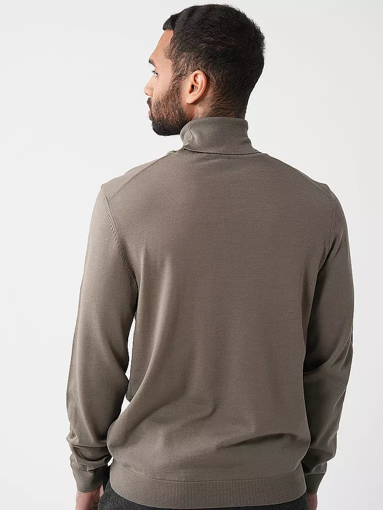 BOSS | Rollkragenpullover Slim Fit MUSSO | Verde