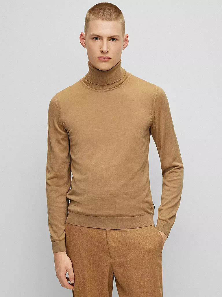 BOSS | Rollkragenpullover Slim Fit MUSSO | Cammello