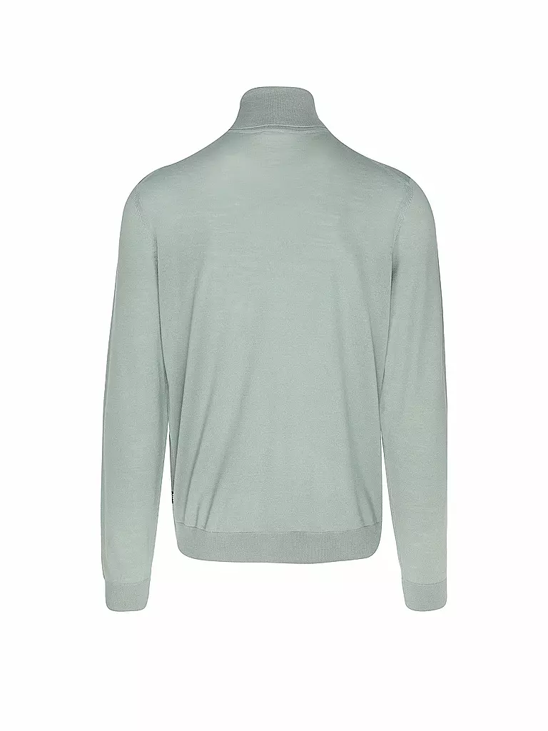 BOSS | Rollkragenpullover Slim Fit MUSSO | Verde chiaro