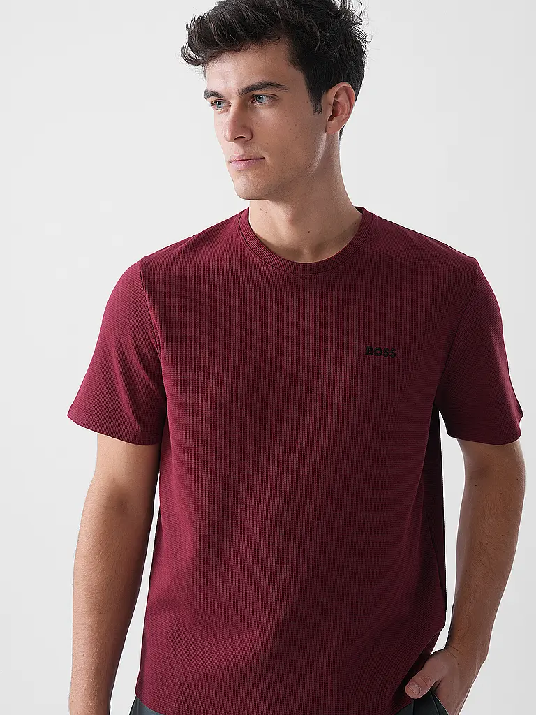 BOSS | T-shirt loungewear | Rosso scuro