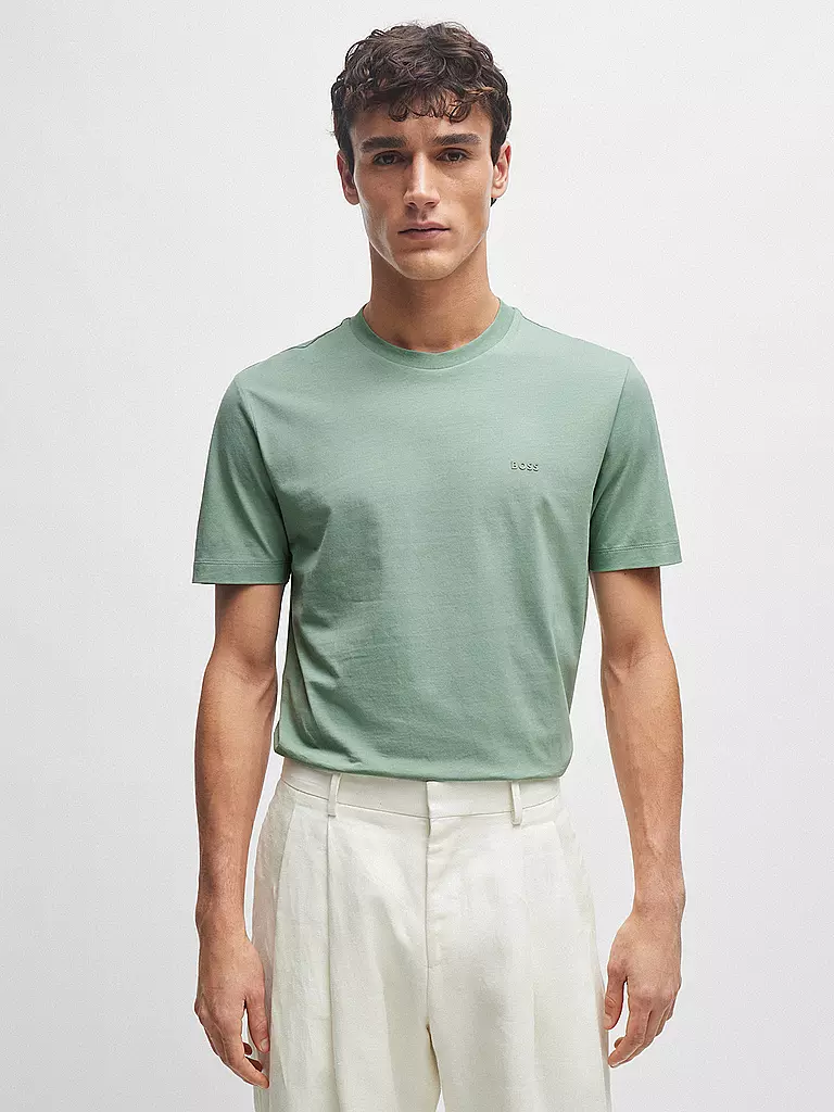 BOSS | T-shirt regular fit THOMPSON 01 | Verde chiaro