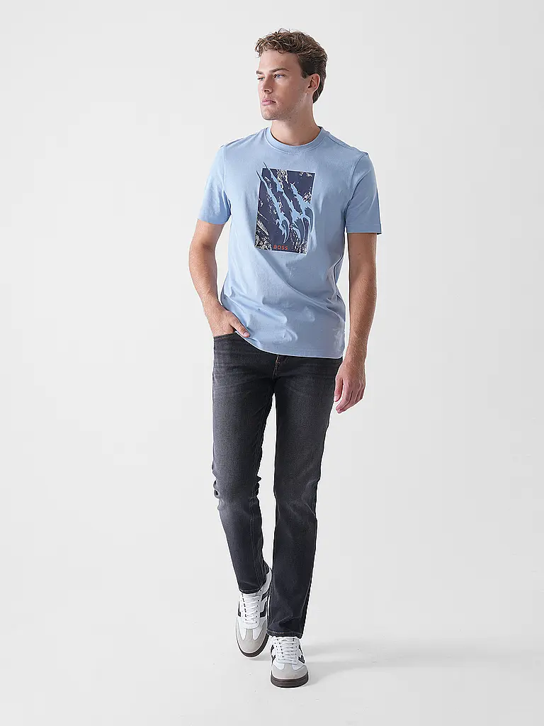 BOSS | T-Shirt TE_ANIMALI | Blu chiaro