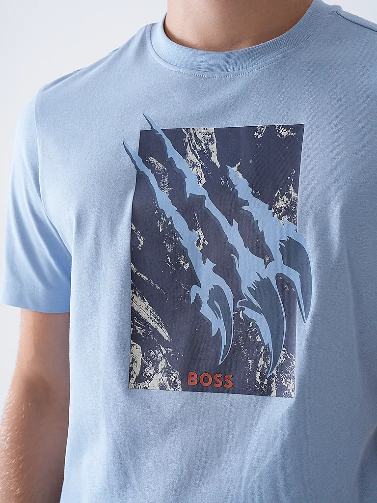 BOSS | T-Shirt TE_ANIMALI | Blu chiaro