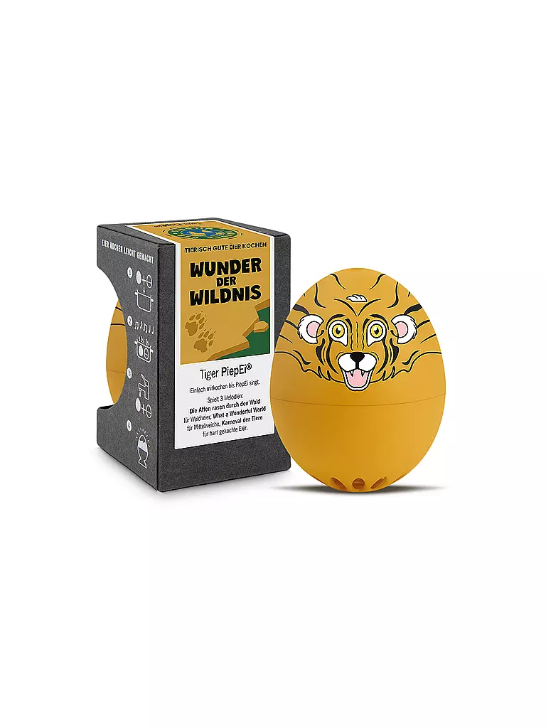 BRAINSTREAM | Timer da cucina - PiepiEi Meraviglie della natura 3 livelli di cottura Tigre | Arancione