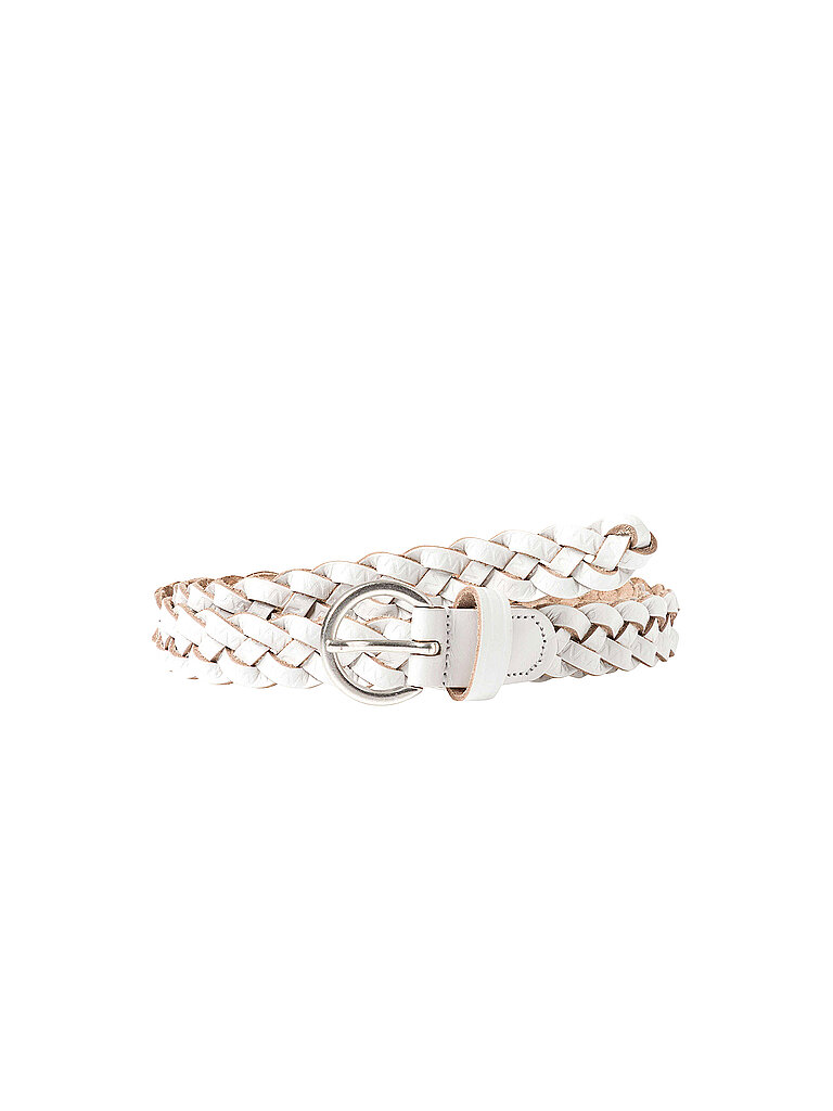 Cintura in pelle DOB bianco 85