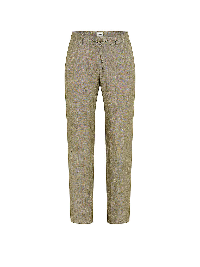 Pantaloni di lino FABIO JOK oliva 38/L34