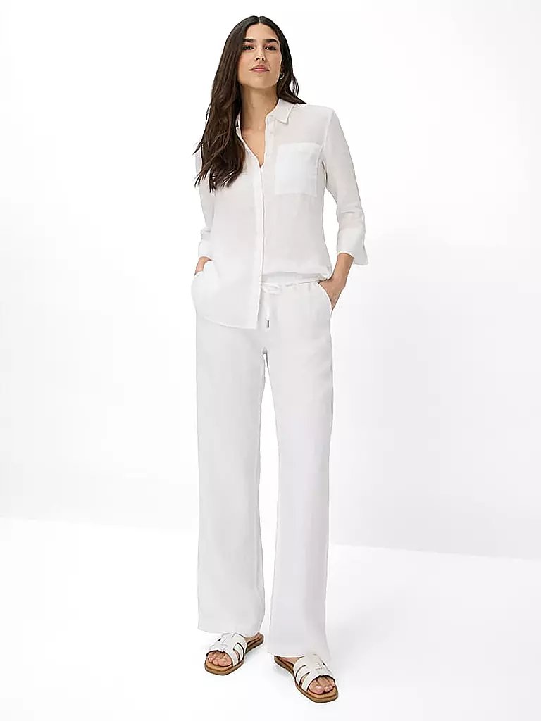 BRAX | Blusa di lino VICKI | Bianco