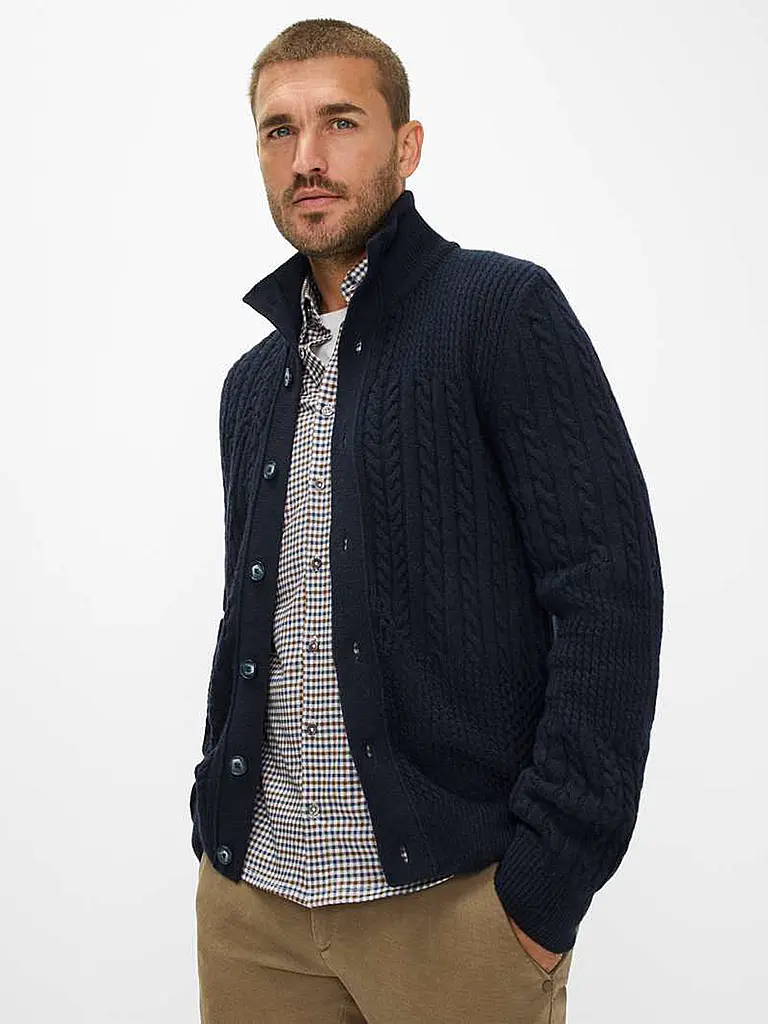BRAX | Cardigan JEFF | Blu scuro