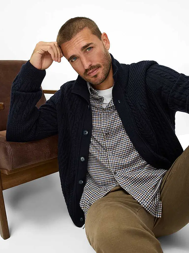 BRAX | Cardigan JEFF | Blu scuro