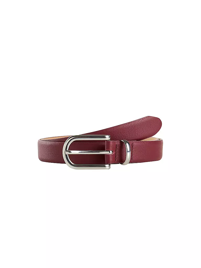 BRAX | Cintura in pelle | Rosso scuro