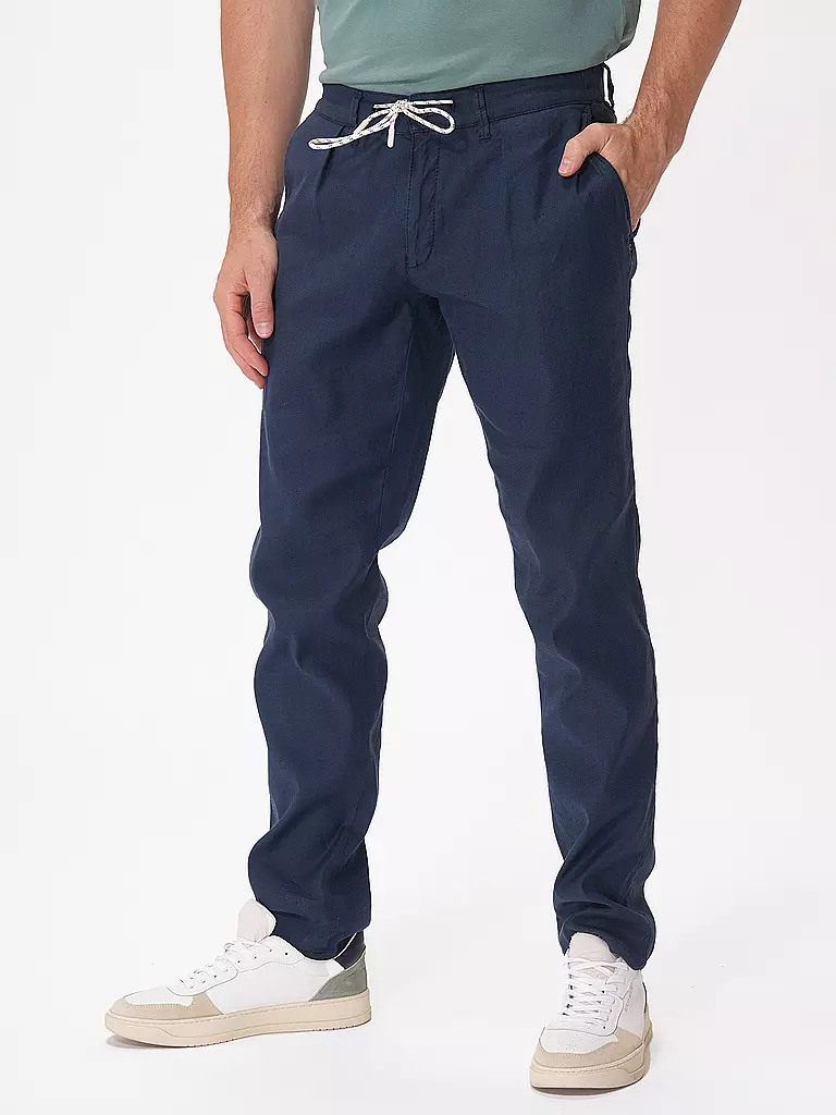 BRAX | Leinenhose Modern Fit FABIO K  | Blu scuro
