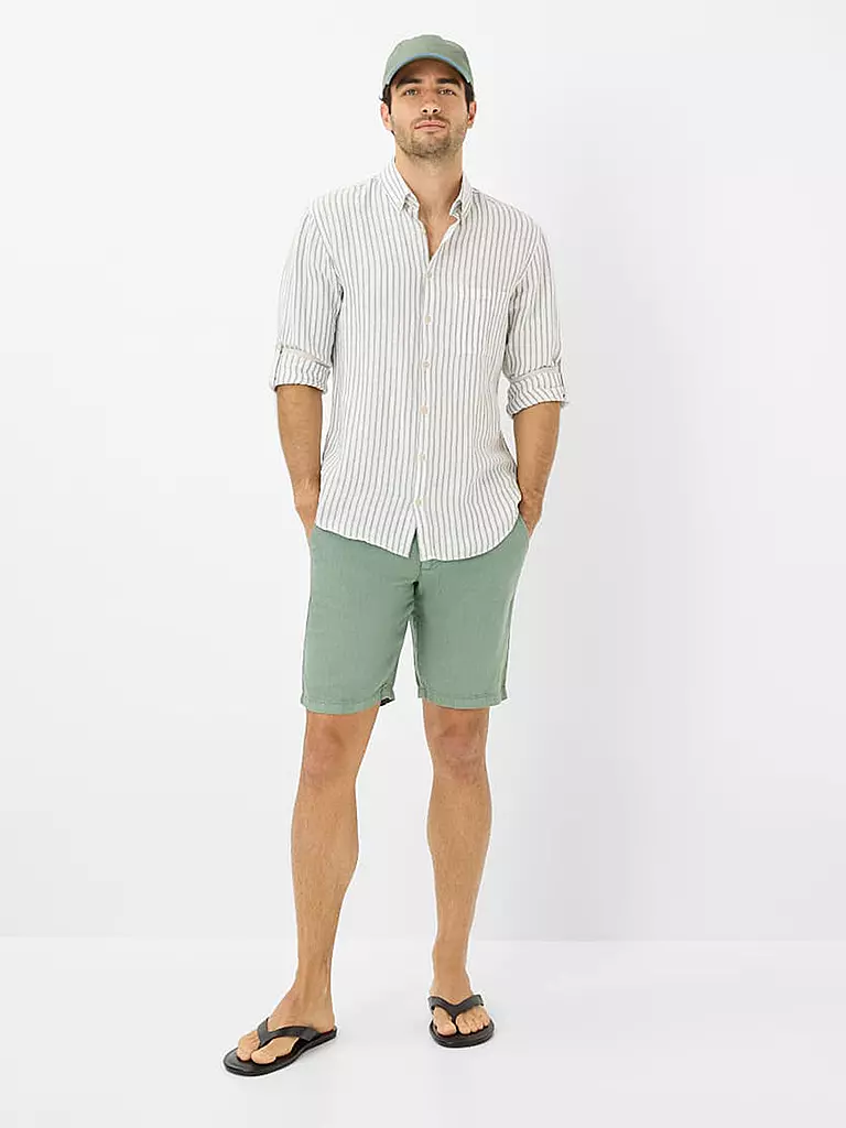 BRAX | Shorts di lino BALU | Oliva