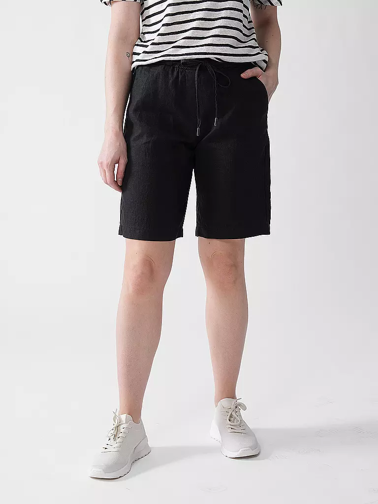 BRAX | Shorts di lino MEL B | Nero