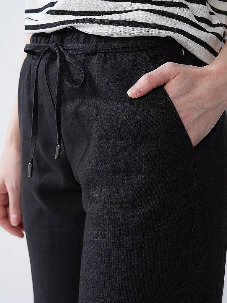 BRAX | Shorts di lino MEL B | Nero