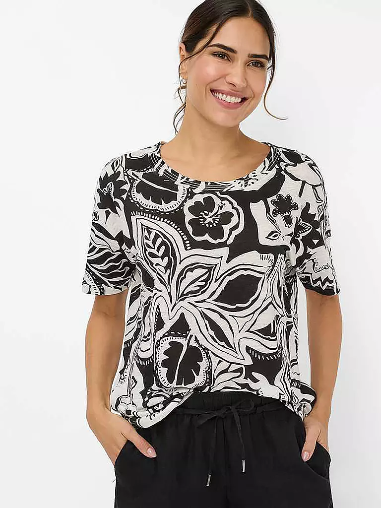 BRAX | T-shirt in lino CANDICE | Nero