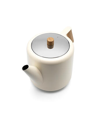 BREDEMEIJER | Teiera a doppia parete Boston 1,1 l Bianco opaco/Aspetto legno