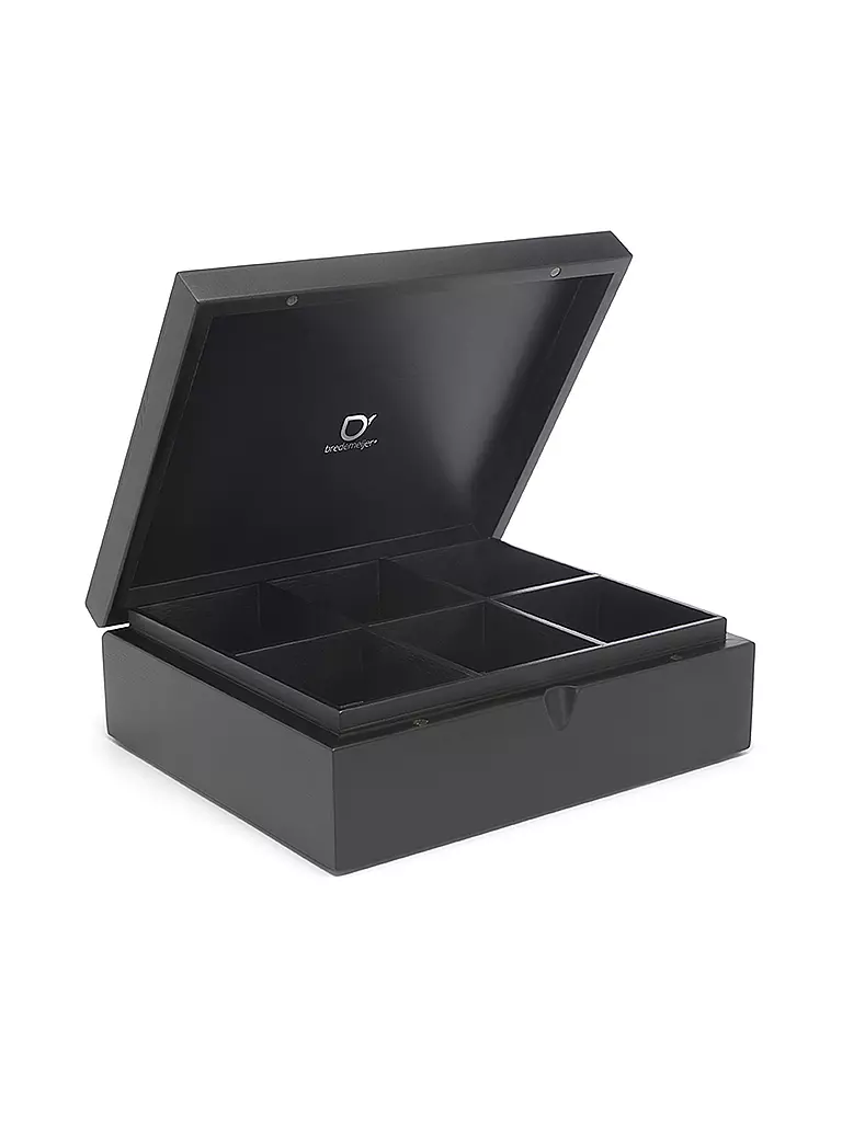 BREDEMEIJER | Porta bustine da tè 6 scomparti bambù nero | Nero