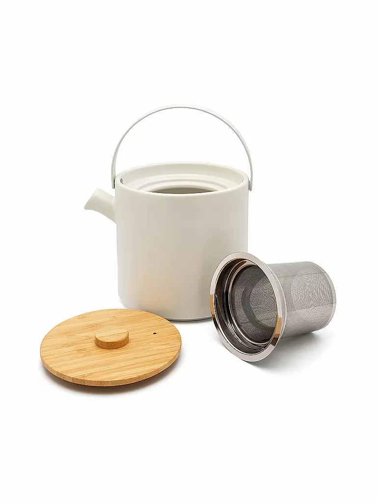 BREDEMEIJER | Set da tè UMEA 1,2l Bianco/Bambù | Bianco