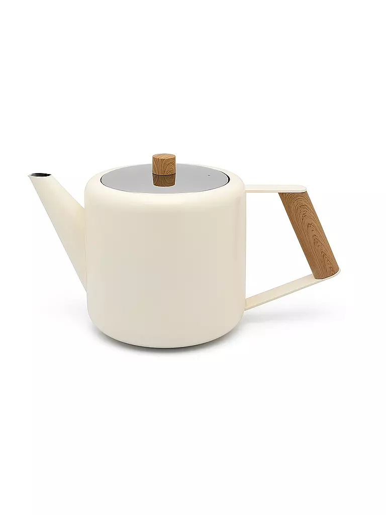 BREDEMEIJER | Teiera a doppia parete Boston 1,1 l Bianco opaco/Aspetto legno | Bianco