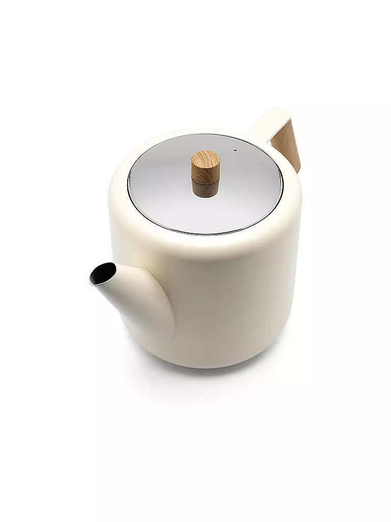 BREDEMEIJER | Teiera a doppia parete Boston 1,1 l Bianco opaco/Aspetto legno | Bianco