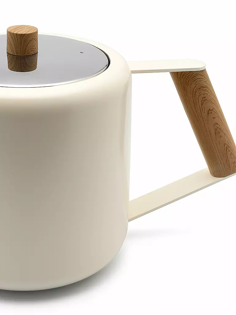 BREDEMEIJER | Teiera a doppia parete Boston 1,1 l Bianco opaco/Aspetto legno | Bianco