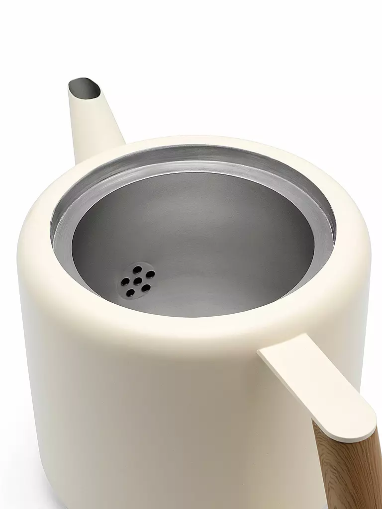 BREDEMEIJER | Teiera a doppia parete Boston 1,1 l Bianco opaco/Aspetto legno | Bianco