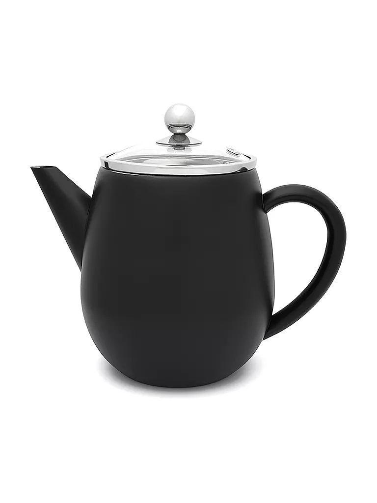 BREDEMEIJER | Teiera Duet® Eva 1,1L a doppia parete Nero/Vetro | Nero