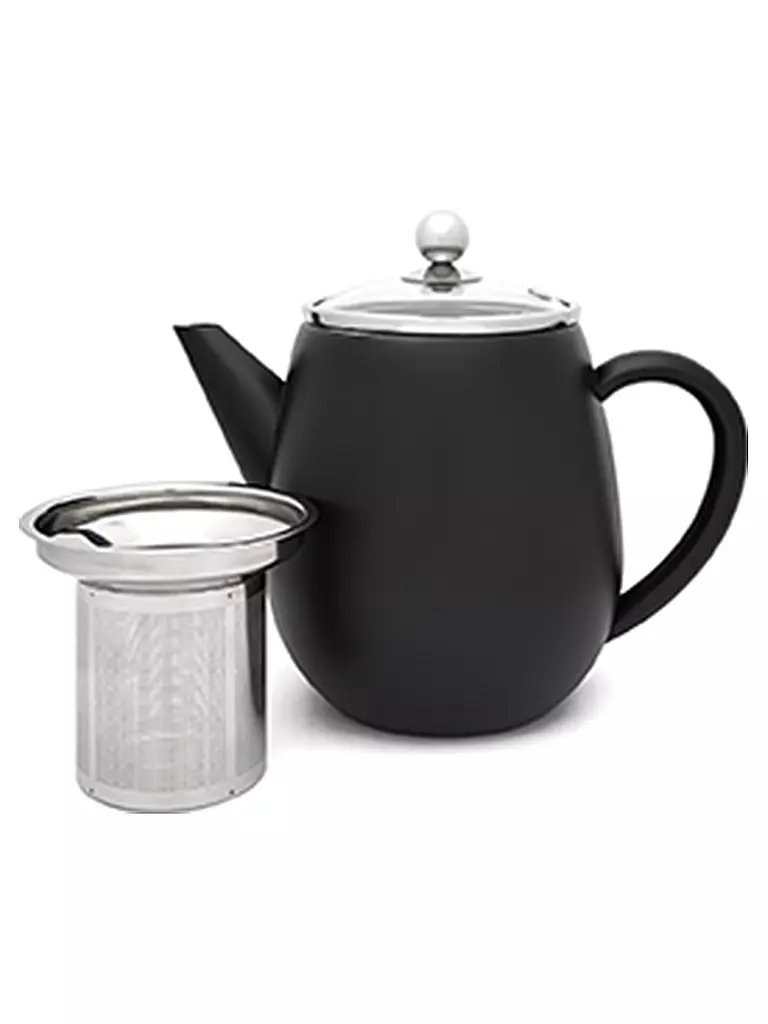 BREDEMEIJER | Teiera Duet® Eva 1,1L a doppia parete Nero/Vetro | Nero