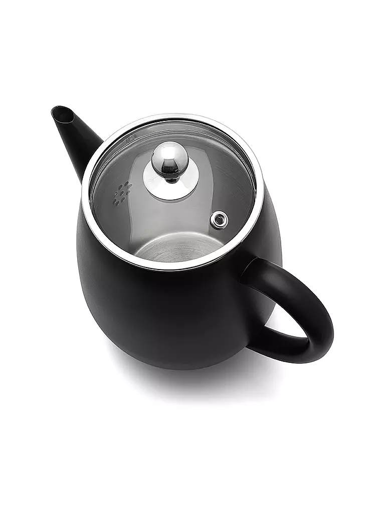 BREDEMEIJER | Teiera Duet® Eva 1,1L a doppia parete Nero/Vetro | 